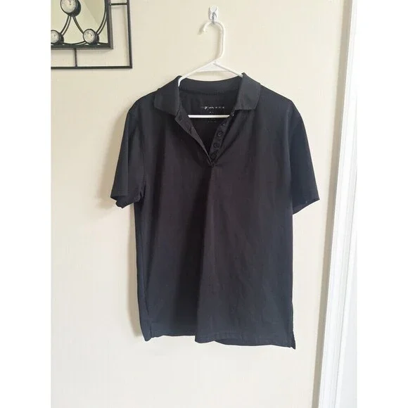 Image Solutions Unisex Black Polo T-Shirt Size L - Picture 2 of 5